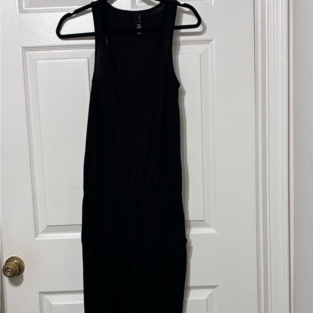 bobi Black Sleeveless Cropped Jumpsuit